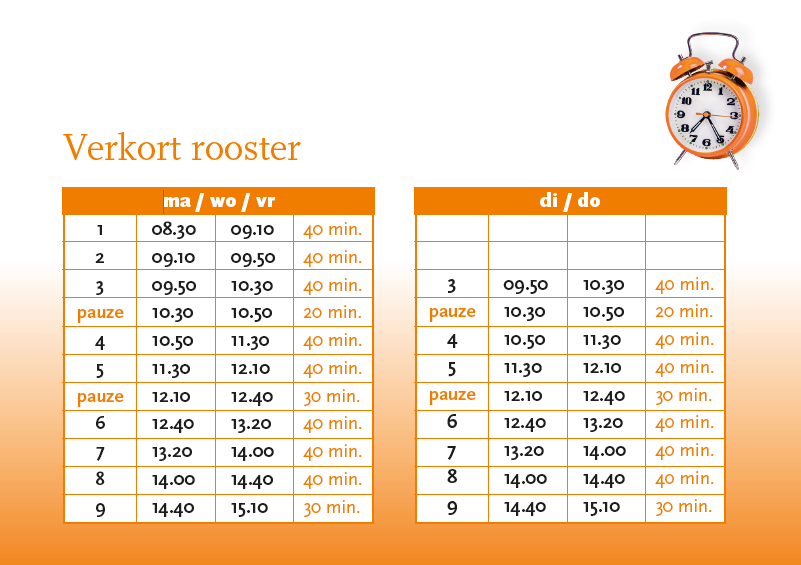 verkort rooster